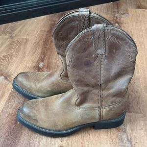 Twisted X Brown Leather Pull On Work Boots Men’s size 10D